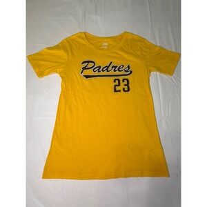 MLB Padres Fernando Tatis Jr 23 T-Shirt Yellow XL 14/16 Gameday Fan Tee